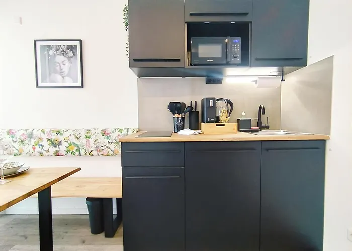 Design-apartment Für Bis Zu 4 Im 1 Og, Modern, Dachterrasse, Grill, Ruhige Lage, Plus, Wii, Lan Und Wlan